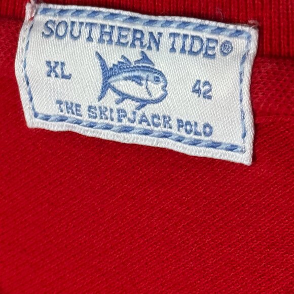 Southern Tide Skipjack Polo Shirt XL | NC State Red | Embroidered Logo - Picture 5 of 8